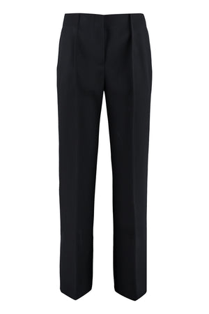 Wool cropped trousers-0